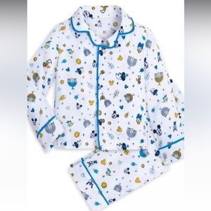 Kids Pajama Set with Mickey Mouse and Blue Accents